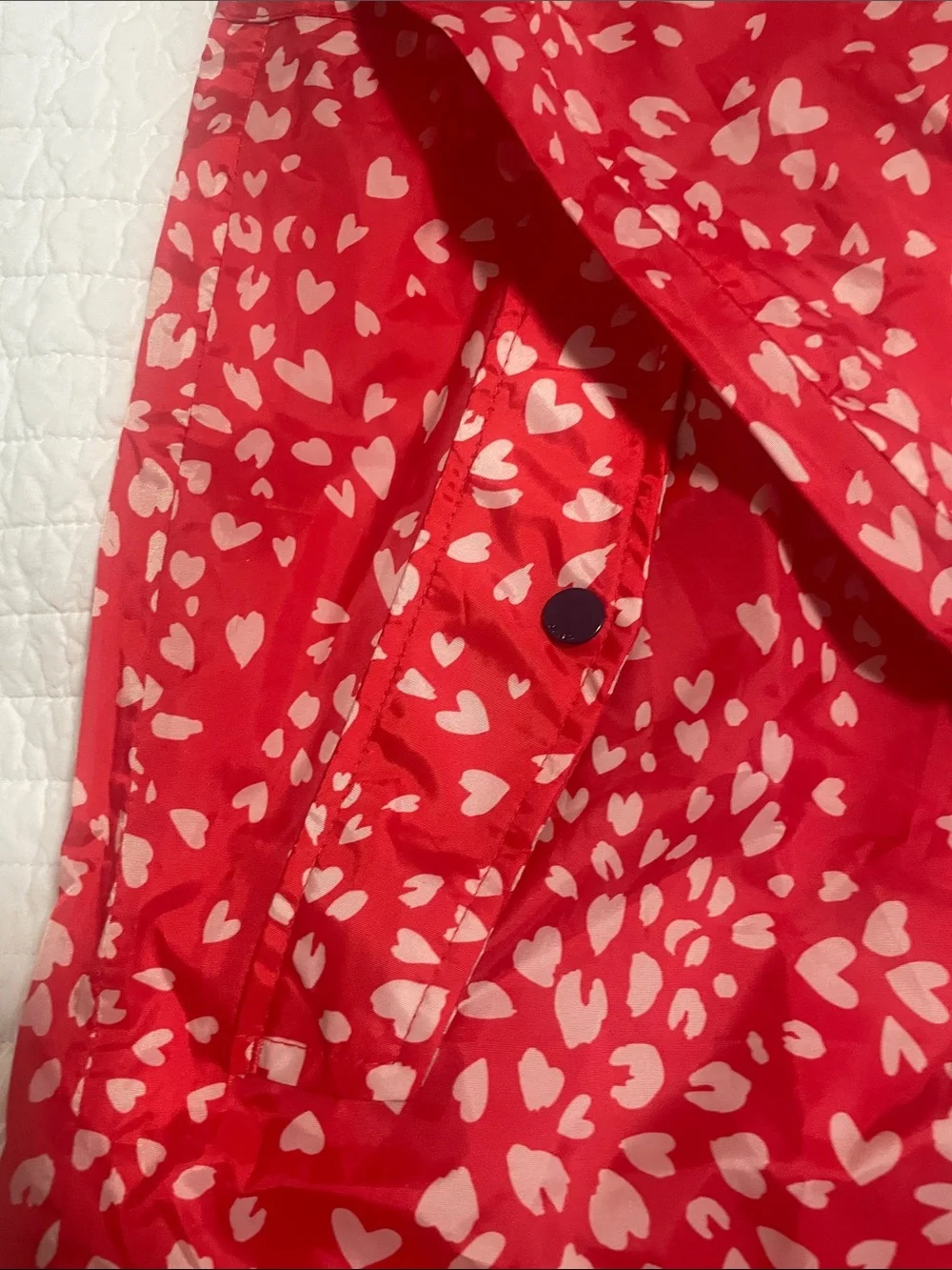 Women's Red Heart Print Crossbody Bag - Unbranded